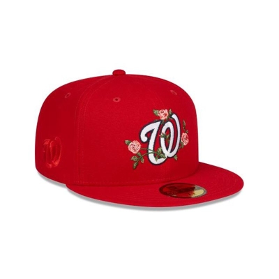 Washington Nationals Gorra | New Era MLB Bloom 59fifty Fitted Cap Mexico - Rojos